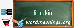 WordMeaning blackboard for limpkin